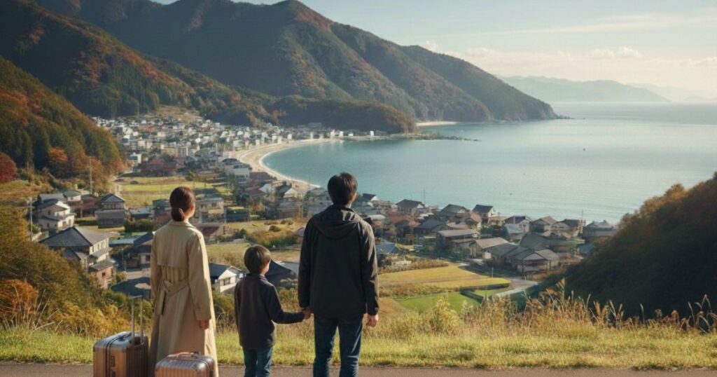 被災地からの移住を決意した家族のイメージ